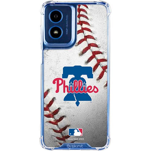 MLB Philadelphia Phillies Game Ball Moto G 5G (2024) Clear Case